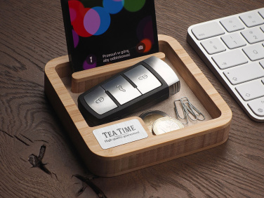 Logotrade promotional gift image of: Wooden desk organiser 1846292