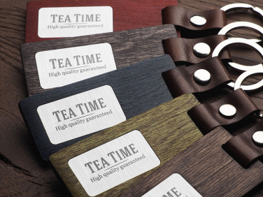 Logo trade promotional product photo of: Wooden keyring 1853121