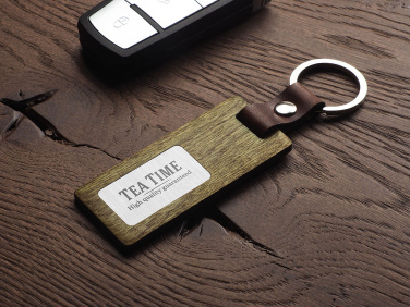 Logo trade advertising products picture of: Wooden keyring 1853121
