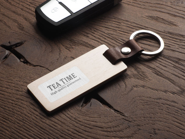 Logo trade promotional product photo of: Wooden keyring 1853121