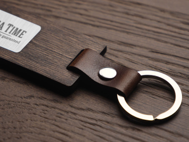 Logo trade corporate gifts image of: Wooden keyring 1853121