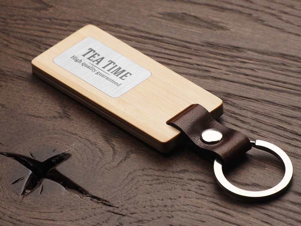 Logo trade promotional gifts picture of: Wooden keyring 1853292