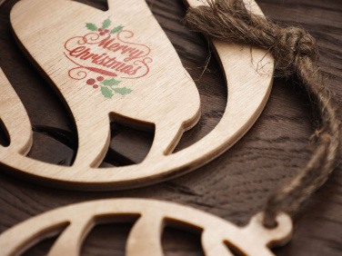 Logo trade business gift photo of: Wooden Christmas Decoration 1856121