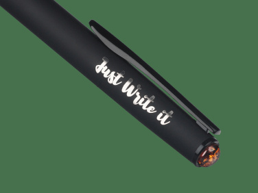 Logotrade promotional gift picture of: Ball pen with AMBER stone 2070036