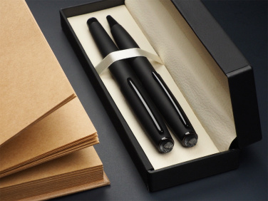 Logo trade promotional giveaways image of: Pen set with coal 2094036