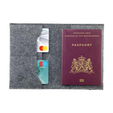 Logo trade corporate gift photo of: Identify GRS RPET Felt passport holder