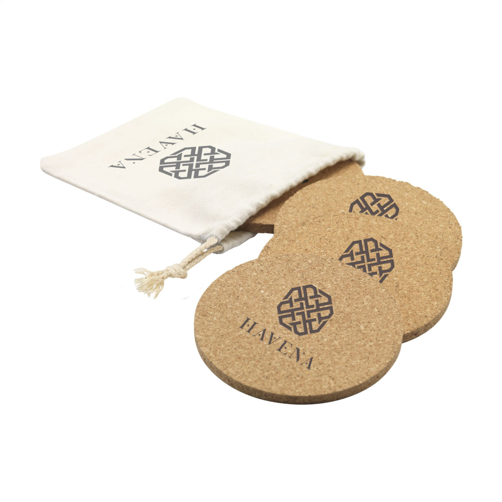 Logo trade corporate gift photo of: Cork Coaster Set