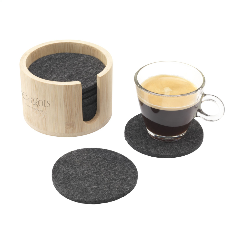 Logotrade promotional item picture of: Cody Felt Coaster Set