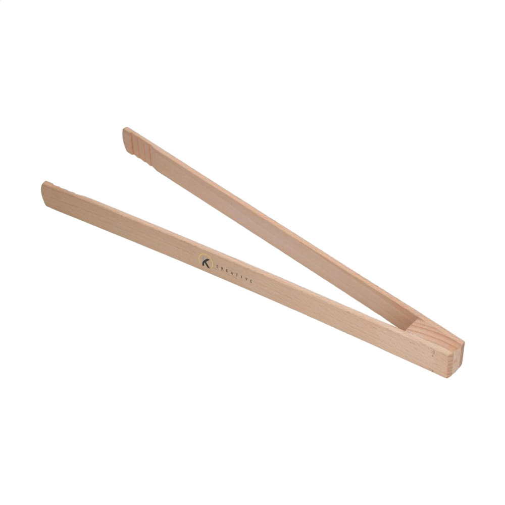 Logotrade promotional product image of: Pinza wooden BBQ tongs