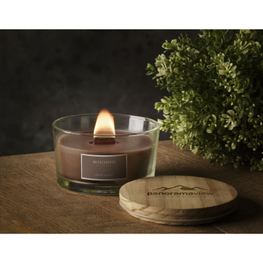 Logo trade corporate gift photo of: Wooosh Flame Scented Candle Dark Amber