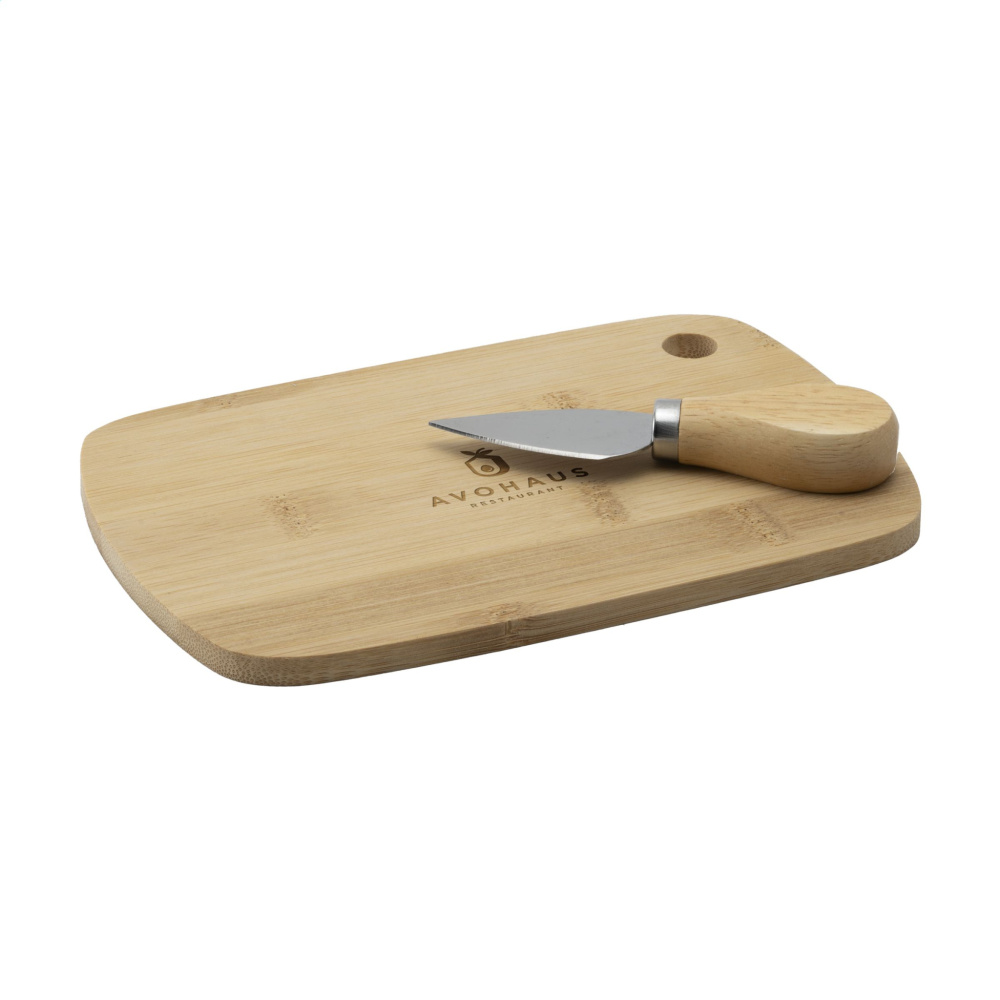 Logo trade promotional giveaway photo of: Bamboo Cheese Platter 2-pcs