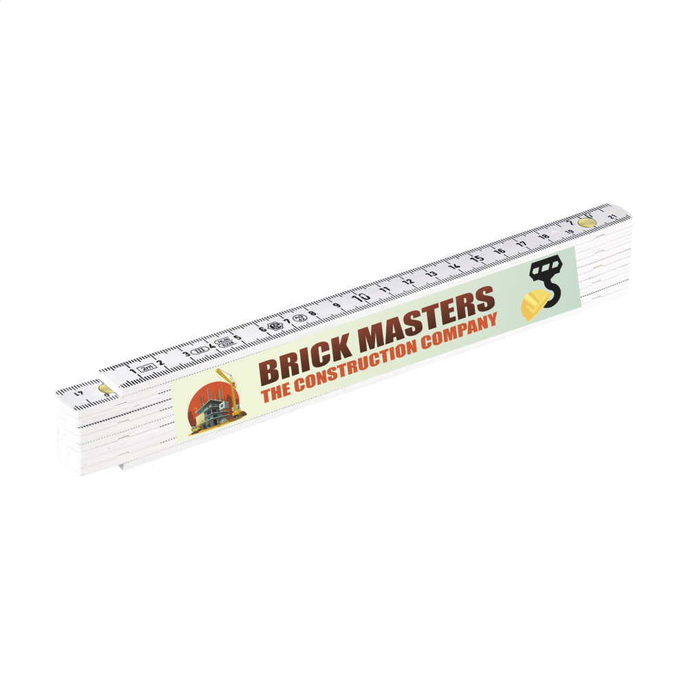Logo trade promotional giveaway photo of: Metric folding ruler