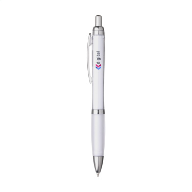 Logo trade promotional merchandise photo of: Athos Solid GRS Recycled ABS pen