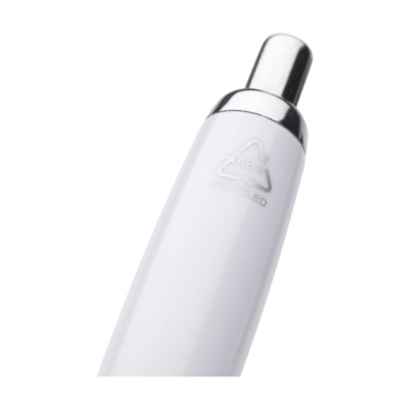 Logo trade promotional items image of: Athos Trans GRS Recycled ABS pen