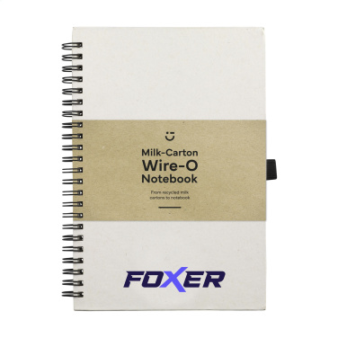 Logo trade corporate gifts picture of: Milk-Carton Wire-O Paper Notebook A5