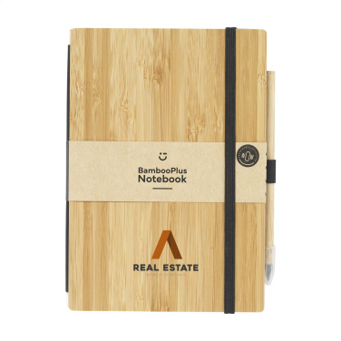 Logo trade advertising products picture of: BambooPlus Paper Notebook A5 - Inkless Pen