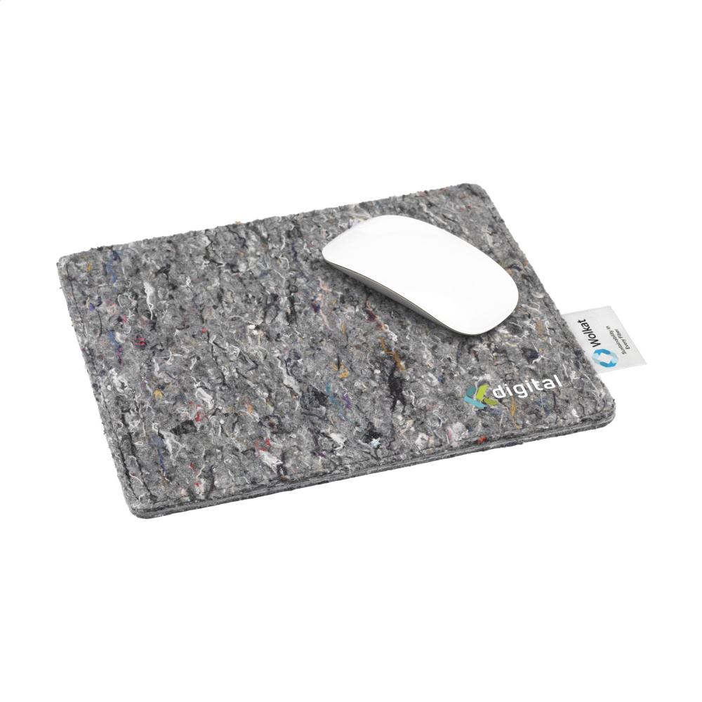 Logo trade promotional item photo of: Wolkat Tangier Recycled Textile Mousepad