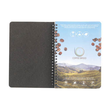 Logotrade promotional gift picture of: Coffee Paper Notebook Wire-O A5