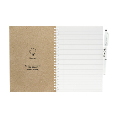 Logo trade corporate gifts image of: MOYU Erasable Stone Paper Notebook CraftCover 18 pages