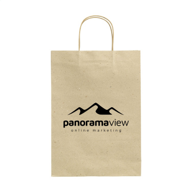 Logo trade promotional giveaway photo of: Leaf It Bag recycled grass paper (120 g/m²) L