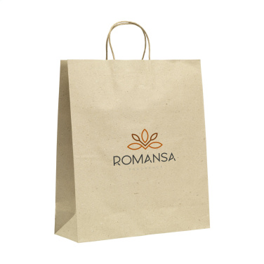 Logo trade corporate gifts picture of: Leaf It Bag recycled grass paper (120 g/m²) XL