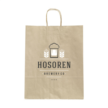 Logo trade promotional giveaways image of: Leaf It Bag recycled grass paper (90 g/m²) M