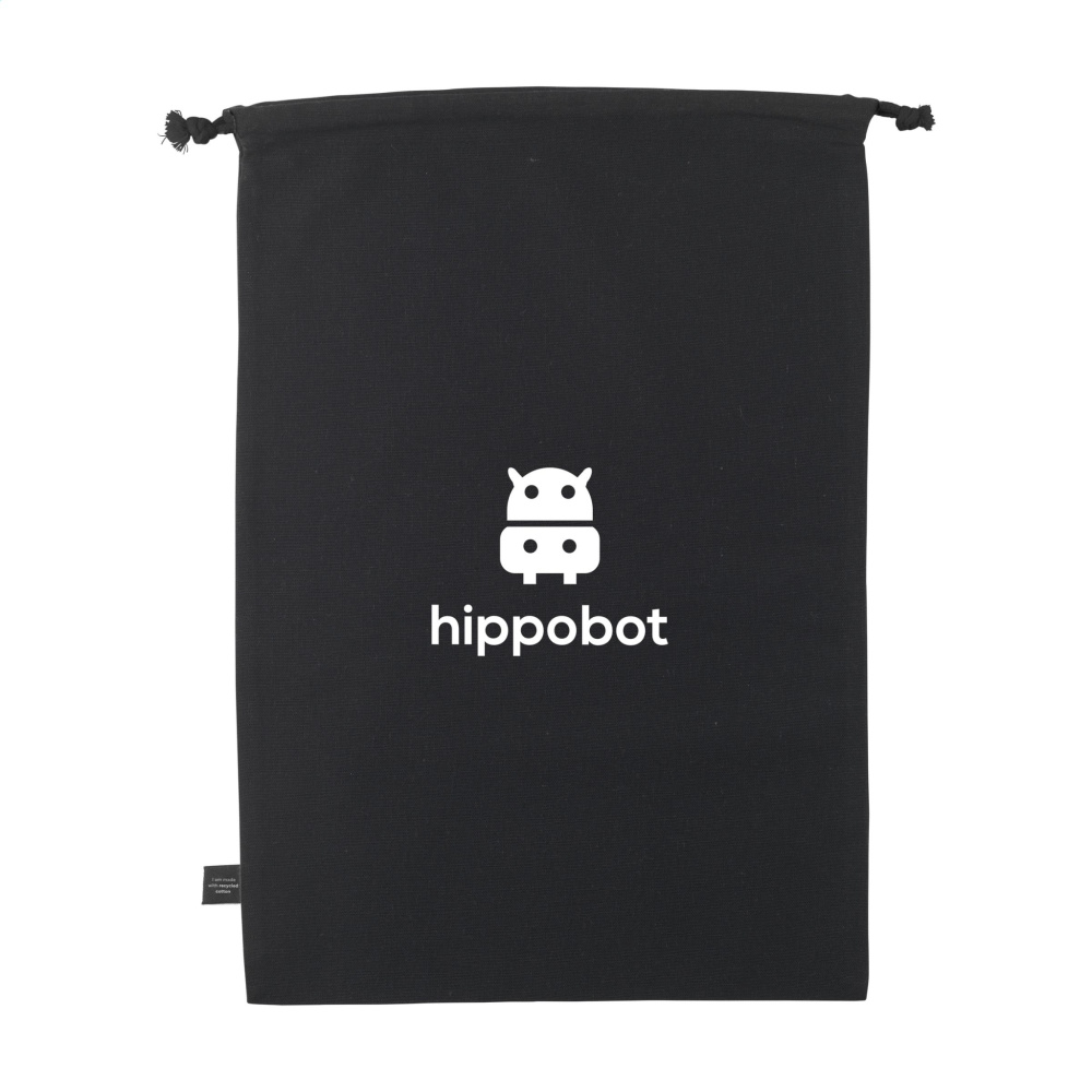 Logo trade corporate gifts image of: Gift Pouch GRS Recycled Cotton (150 g/m²) L