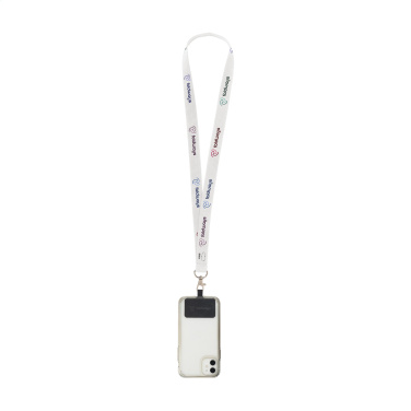 Logo trade promotional giveaways picture of: Lanyard Sublimation RPET 2 cm with Patch keycord