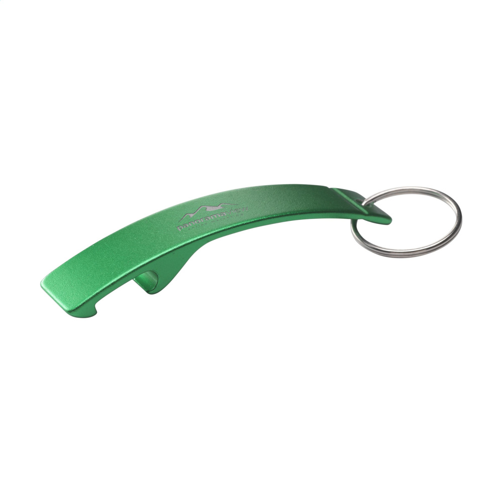 Logo trade promotional merchandise image of: Alu Opener GRS Recycled keyring