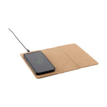 Logo trade promotional items picture of: Cork Wireless Charging Mousepad