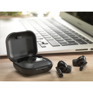 Logo trade promotional gift photo of: Aron TWS Wireless Earbuds in Charging Case