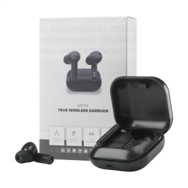 Logotrade promotional gifts photo of: Aron TWS Wireless Earbuds in Charging Case