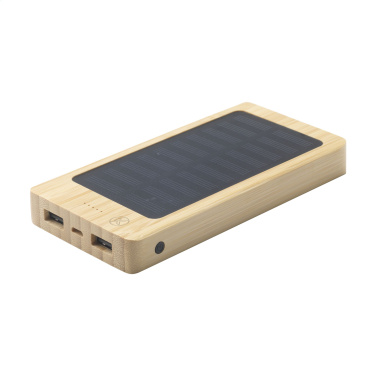 Logo trade promotional merchandise picture of: Solar Powerbank 8000+ Wireless Charger