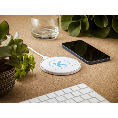 Logo trade promotional merchandise picture of: Coil RCS Recycled Wireless Charger