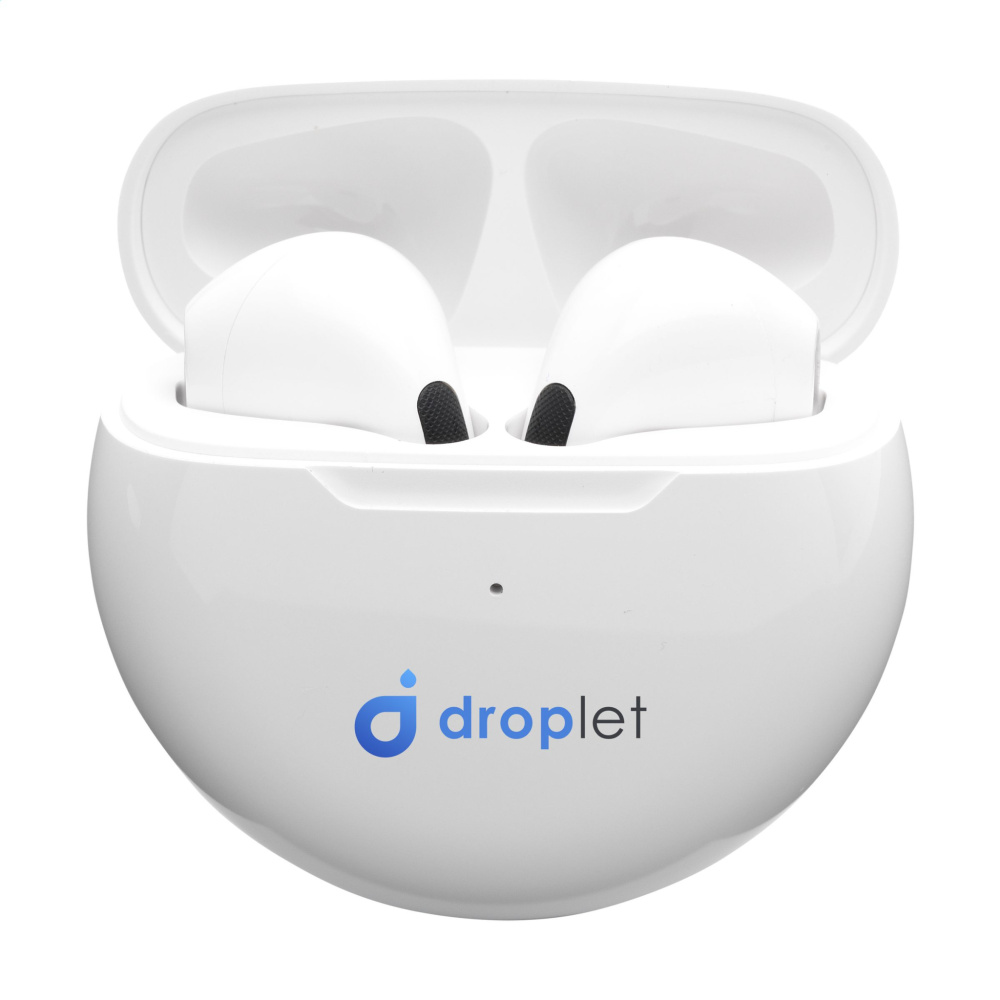 Logo trade promotional merchandise image of: Calypso RCS Recycled Wireless Earbuds