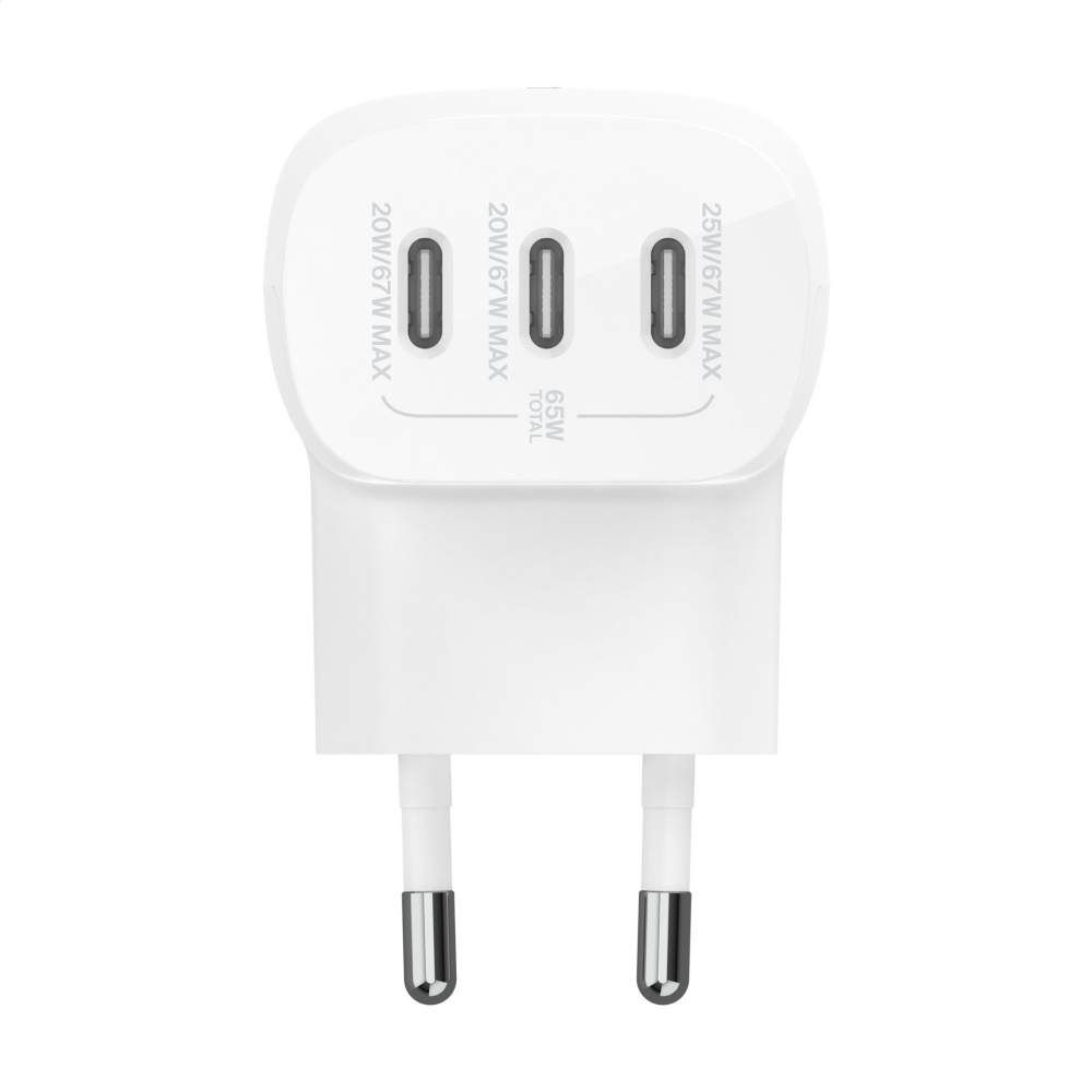 Logo trade business gifts image of: Belkin BoostCharge 3-Port Wall Charger