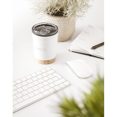 Logotrade promotional giveaway image of: Kobe Bamboo RCS Recycled Steel 350 ml coffee cup