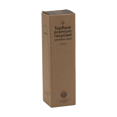 Logo trade promotional merchandise picture of: Topflask Premium RCS Recycled Steel drinking bottle