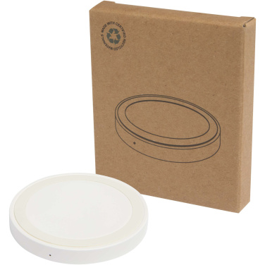 Logo trade promotional merchandise photo of: Freal 15W recycled plastic wireless charging pad