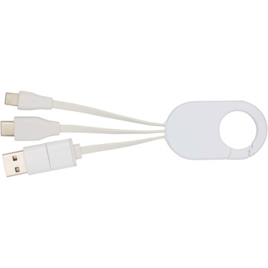 Logo trade promotional gifts image of: Troop 4-in-1 recycled plastic charging cable