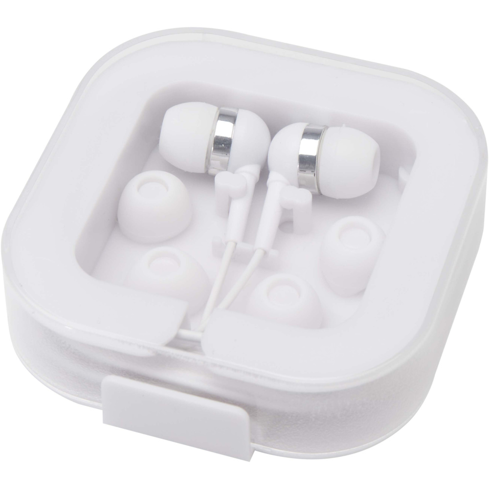 Logotrade promotional gift picture of: Dofida wired Type-C earbuds with recycled plastic storage box