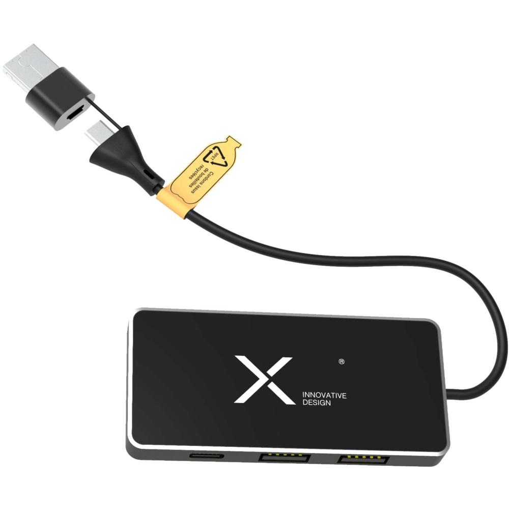 Logotrade promotional gift picture of: SCX.design H20 8-in-1 USB hub with dual input and 6-ports