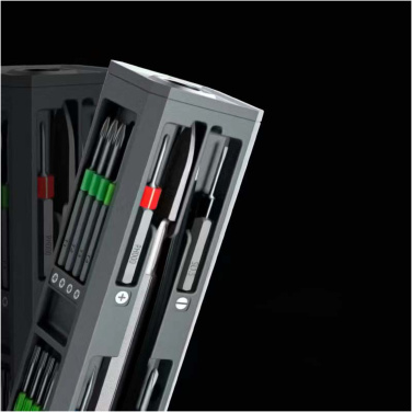 Logo trade corporate gifts image of: SCX.design T20 30-piece screwdriver and repair set in aluminium case