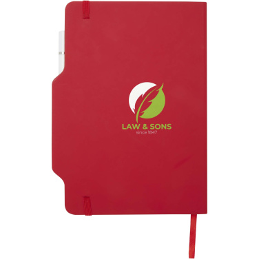 Logo trade promotional merchandise image of: Nexus A5 hard cover notebook with pen and pencil combo (black ink)