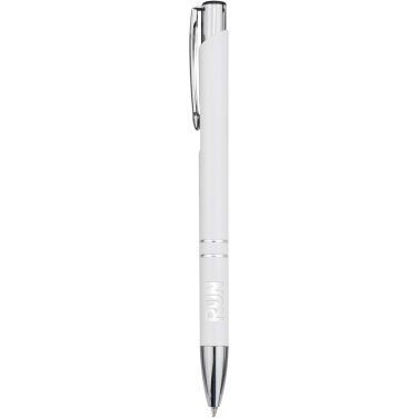 Logo trade promotional giveaway photo of: Moneta recycled aluminium ballpoint pen (blue ink)