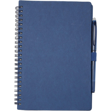 Logo trade promotional products image of: Slate reusable soft cover notebook and pen set (black ink)
