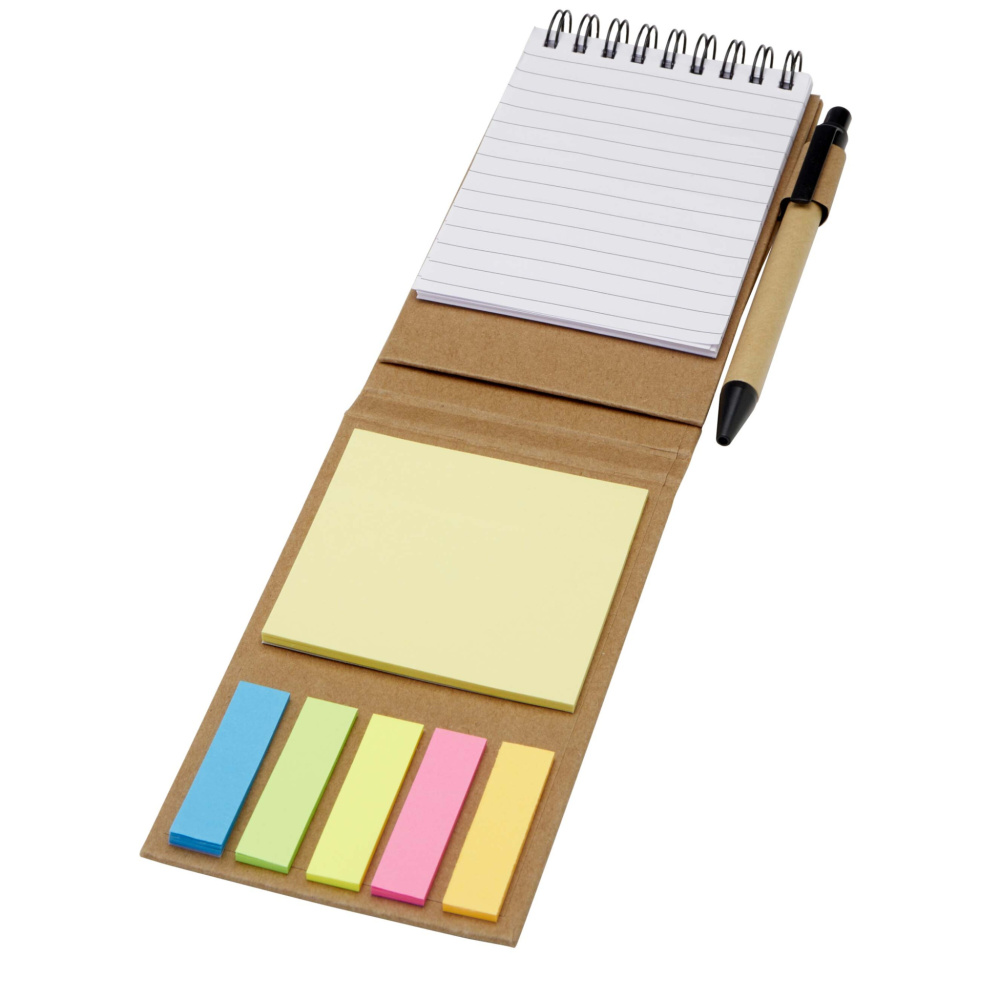 Logotrade advertising product picture of: Flipper sticky notepad with ballpoint pen (black ink)