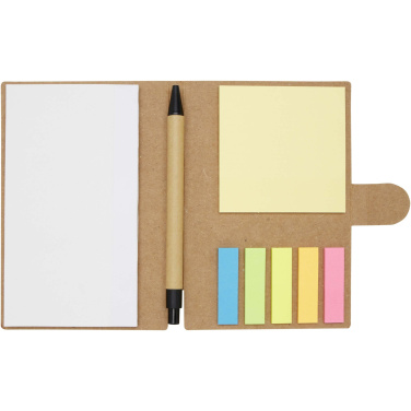 Logo trade promotional merchandise photo of: Swift sticky notes booklet with ballpoint pen (black ink)