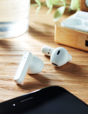 Logotrade business gifts photo of: TWS earbuds in bamboo case