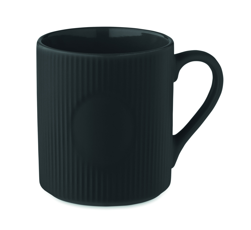 Logotrade promotional product picture of: Ribbed ceramic mug mat 340 ml